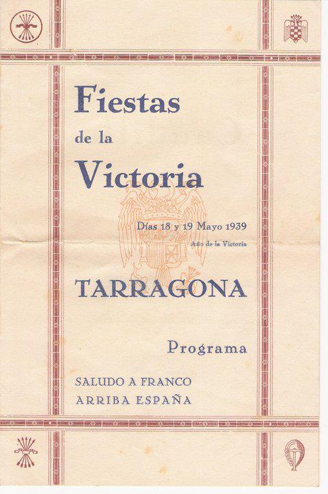 Programa de festes de "la victòria" (1939)