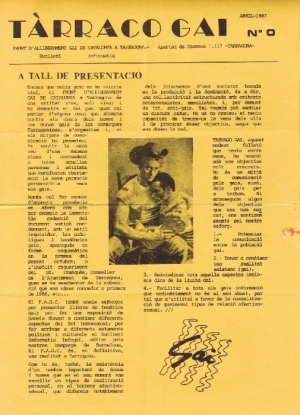Número 0 - Revista Tarraco Gai (1987)
