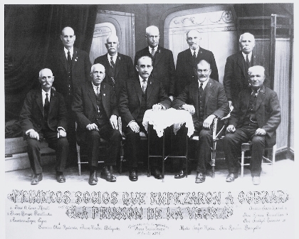 Primers socis que van cobrar la pensió de la vellesa (1927)
